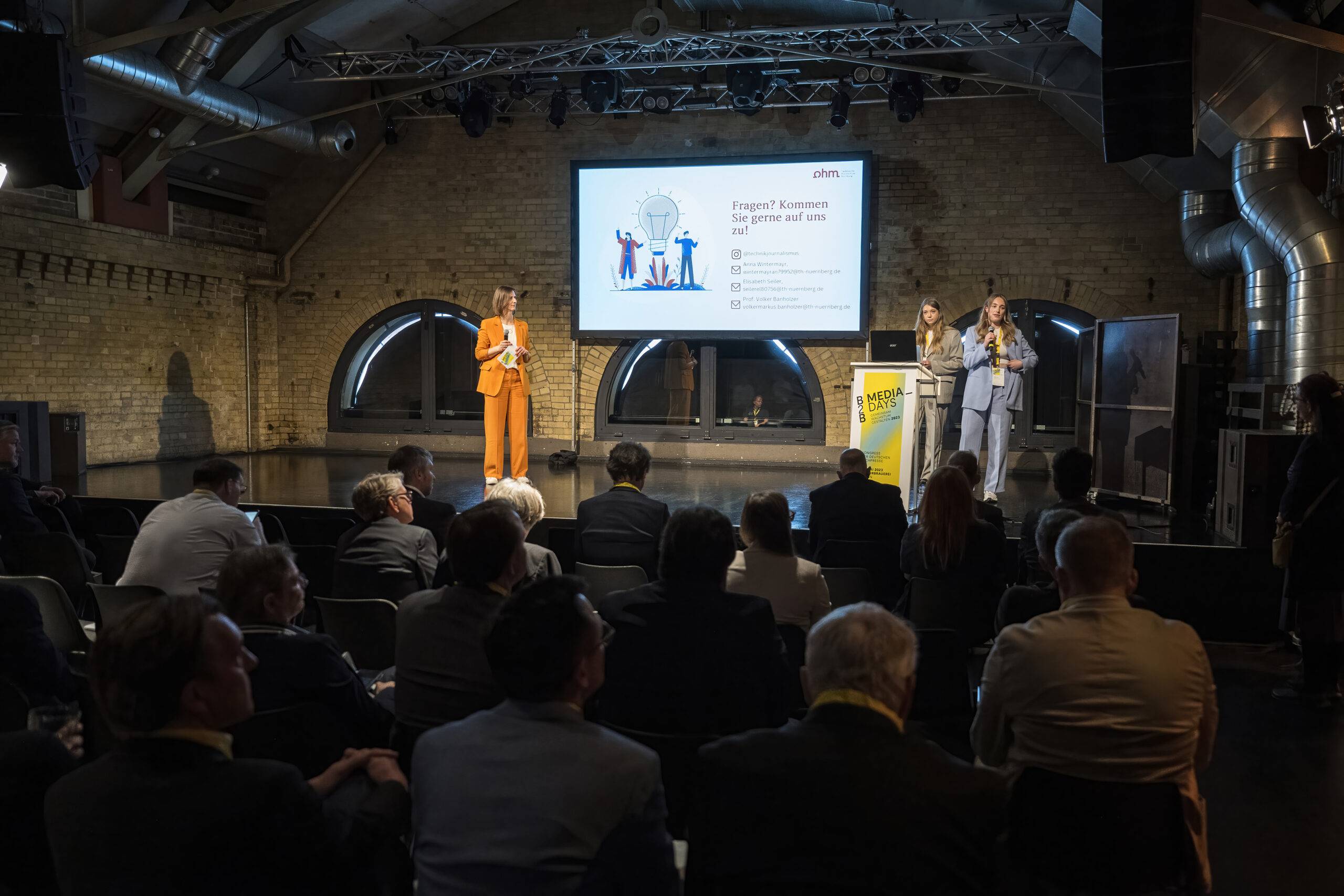 Unter dem Motto "Gemeinsam Wachstum gestalten" finden die B2B Media Days – Kongress der Deutschen Fachpresse am 23. Mai 2023 im Palais in der Kulturbrauerei in Berlin statt.   ///   Foto: Stefanie Loos