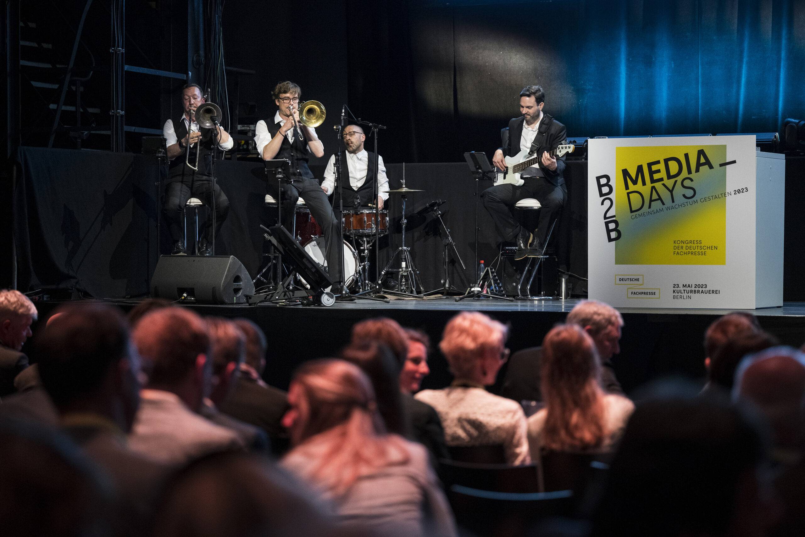 Unter dem Motto "Gemeinsam Wachstum gestalten" finden die B2B Media Days – Kongress der Deutschen Fachpresse am 23. Mai 2023 im Palais in der Kulturbrauerei in Berlin statt.   ///   Foto: Stefanie Loos